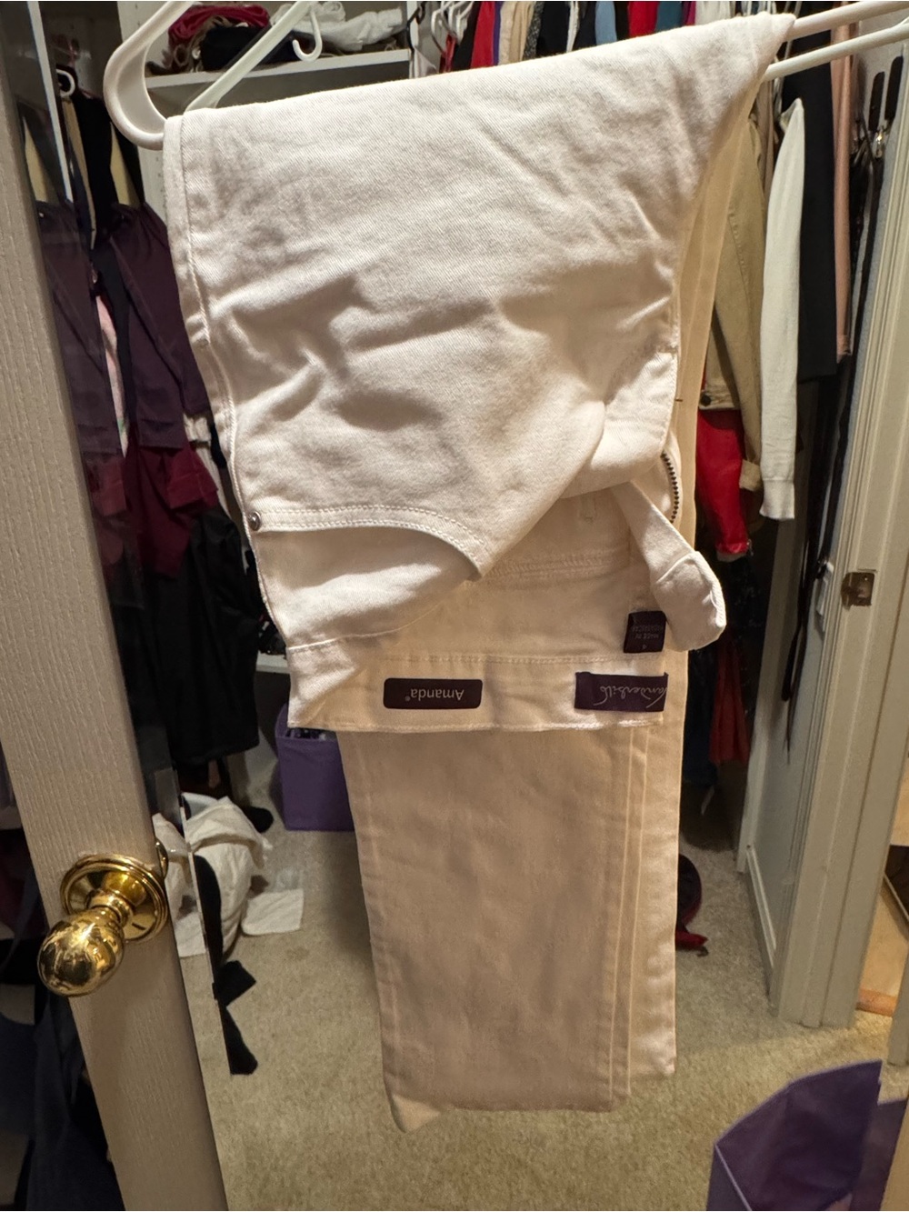 Gloria Vanderbilt White Straight Leg Jeans